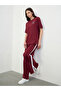 Burgundy Oversized Longline T-Shirt and Joggers Co-Ords