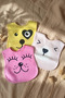 Lumi 3-Pack Soft Textured Baby Bib Set with Animal Figures - 100% Cotton and Liquid Absorbent 0- - 2