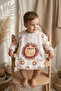 Savannah Lion Series Waterproof Long Sleeve Bib - Blw Compatible, Stain Resistant and Bohemian Design - 3