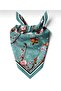 باندانا / وشاح منقوش بالزهور الزرقاء مقاس 55x55 سم من MAVİ BLUE SAKURA