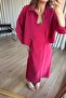 Dusty Rose Modal Dress Shirt Set with Straps - 5