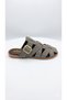 Women's Suede Belt Detailed Gold Buckle Flat Sole Closed Front Summer Comfortable Women's Slippers - 7
