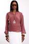 Dusty Rose Double Breasted Collar Tie Detail Shirt 580938 - 4
