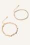Women's Stoned Gold Color 2-Piece Bracelet H8628Axns - 3