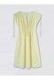 Vizyon New Season Double-Breasted Collar Dress with Floral Appliques - 5