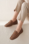 Women's Loafer Blunt Toe Mesh Hand Knitted Casual Shoes Doreli Tan Straw - 2