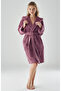 Short Hooded Skirt Jacquard Bamboo Cotton Soft Absorbent Luxury Bathrobe - 3