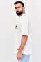 Men Crew Neck Short Sleeve Embroidered T-Shirt, White - 2