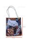 Cat Figured Beach Bag Colorful Printed Patterned Fabric Large Size Stylish Sea Picnic Bag Shoulder Fabric Bag with Zipper Interior Pocket - 4