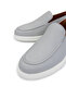 Men's Genuine Leather Gray Nubuck Loafer Shoes - 3