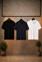 Men's Buttoned Loose 3-Piece Polo Collar T-Shirt