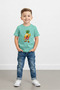 Kids' Unisex "Cute Pineapple" Printed 100% Cotton Short Sleeve T-Shirt - 2