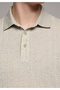 Regular Fit Polo Neck Plain Men's Green Short Sleeve T-Shirt - 4