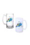 Smurfs Beer Glass with Handle, Available in Frosted or Transparent 0223