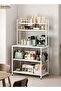 Coffee Table,Kitchen Storage Rack with 5 Tiers, Microwave Stand with Storage Shelves