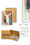 2 Piece Set Table with White Wooden Frame Huhu35 - Double Table Set with White Frame - 2