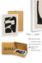White Wooden Framed Minimalist Triple Painting Huhu201 - Triple Painting Set White Frame - 2