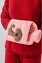 1 Piece of Mixed Color Plush Covered Hot Water Bag with Dog Emoji |   Handheld Hot Water Bag - 2