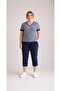 Women's Plus Size 100% Cotton Short Sleeve Capri Two-Piece Set