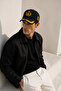 Unisex Black Captain Hat Embroidered Sailor Hat Adjustable Sports Cap - 6