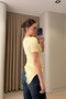 Premium Lace Detailed Short Sleeve Blouse - Yellow - 5