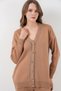 Women's Cardigan Pants Knitwear Double Set - Camel 1399 - 3