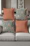 Digital Printed Soft Textured 4-Piece Throw Pillow Cover Set Krl0110