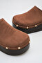 Calivelle Brown Suede Women's Daily Staple Detailed Sabo Stylish Closed-Front Comfortable Slippers - 4