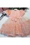 Girl's Tulle Dress - 100% Cotton - Powder - 7