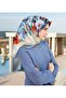 Sura Silk Scarf Nostalgia Blue, Cream, Bitter Brown