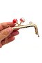 10.5 cm Wallet Clip with Red Flowers