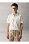 Original Polo Collar Textured Boys' T-Shirt