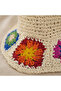 Spk-12005 Colorful Floral Embroidered Handmade Straw Bucket Hat |   Eos Collective - 3