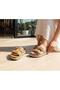 26Y217-7 Women's Double Band Canvas Premium Slippers with Stone and Jute Garnish on Matar Sole - 6