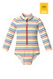 Uv Protection Upf 50+ Long Sleeve Striped Swimsuit - Wonder Lines Collection