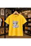 Stoned Diamond Cat Printed 100% Kids Unisex T-Shirt 5 6 -7 8-9 10 -11 12 Years Old