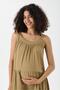 1077-Muslin Fabric Strap Oversize Maternity Strap Dress - 4