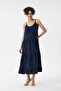 1077-Muslin Fabric Strap Oversize Maternity Strap Dress - 3