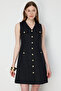 Glittery Fabric Sleeveless Midi Dress - 2