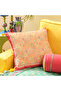 Nilüfer Orange Cotton Filled Throw Pillow 50X50 cm - 2