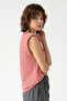 Padded Crew Neck Striped Sleeveless T-Shirt - 3