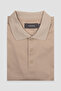 Bivo Mercerized Cotton Modern Fit Dark Beige Polo Collar Men's Plain Polo Shirt - 4