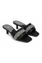 Women’s Heels- Leopard Print Heeled Slide Sandals – Casual Open Toe Mule Heels for Women with Buckle Strap – Black & White – Sizes 37-41 - 4