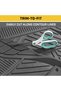 74 * 50cm 5 Pcs Set Car Floor Mats, Carpeted Car Mat with Rubber Design, Heel Pad, Anti-Slip (Grey) - 7
