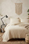 Valmia Double 4-Layer Muslin Bedspread 220X230 cm Buldan Handmade Unfilled Fringed Bedspread - 4