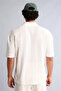 Cotton Loose Fit Polo Collar Slogan Printed Short Sleeve Polo Shirt G4273AX26SM - 5