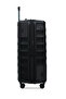 PP 3-piece luggage set High-quality Travel bag (S,M,L) spinner wheels (Black) - 4
