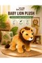 Baby Lion Plush 30cm Soft Stuffed Animal Toy Cute Jungle Lion Cub Plushie Realistic Wildlife Plush Doll Cuddly Hugging Gift for Kids Boys Girls Nursery Bedroom Decor Toy Gift - 4