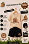 Capybara Mini Adventurer Printed Kids' Set – T-Shirt & Shorts 2-Piece Combination |   Trendy Summer Set for Ages 1-12