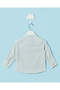Infant Boys Blue Mandarin Collar Shirt - 4